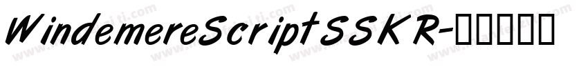 WindemereScriptSSK R字体转换